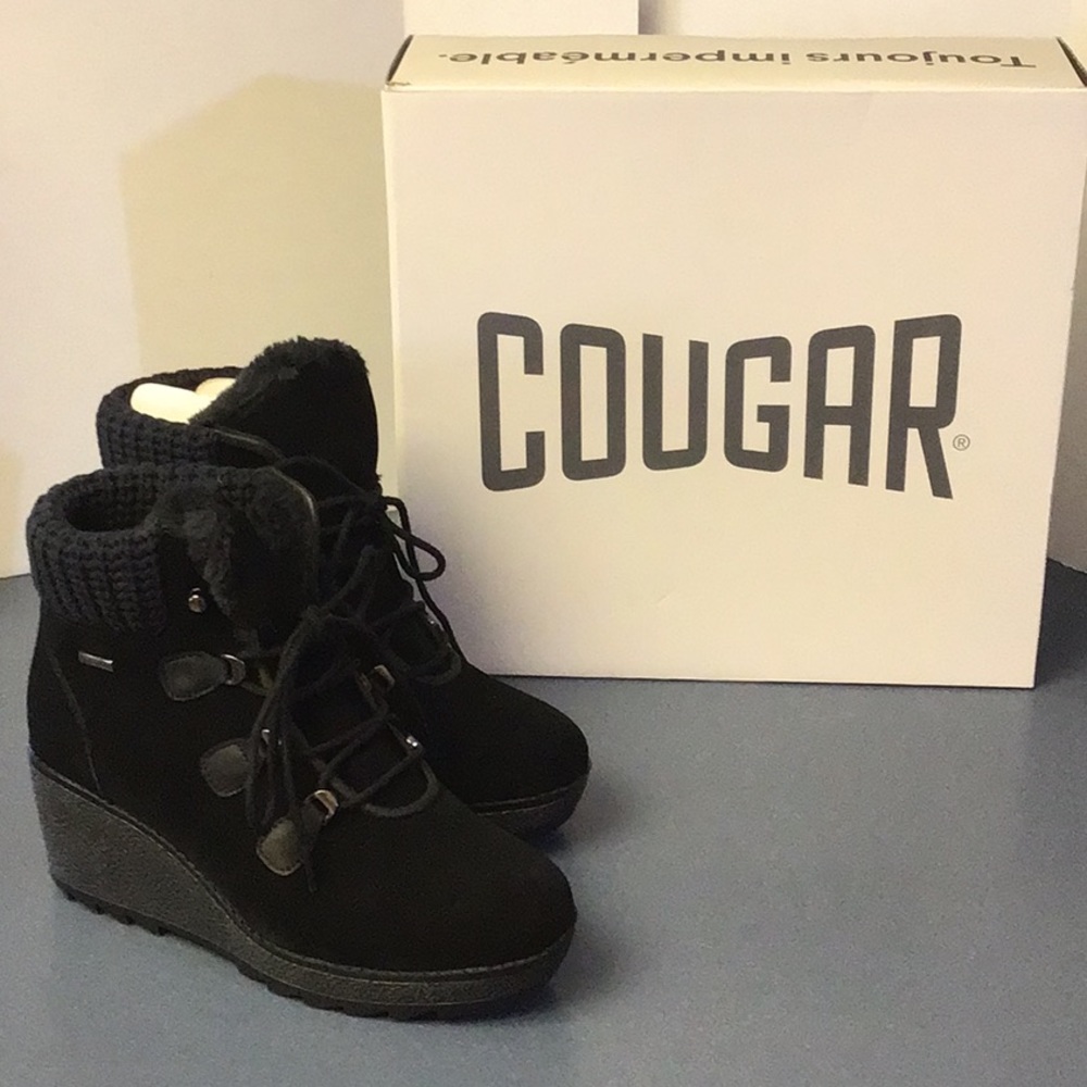 Cougar Boots Waterproof Suede Wedge